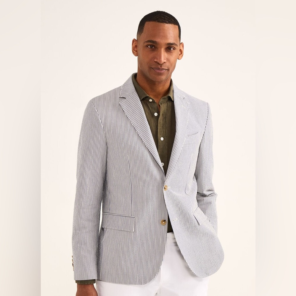 Chiari Casual Mens Blazer Button Striped Wool Italy Sport Coat 41 - 42 Jacket